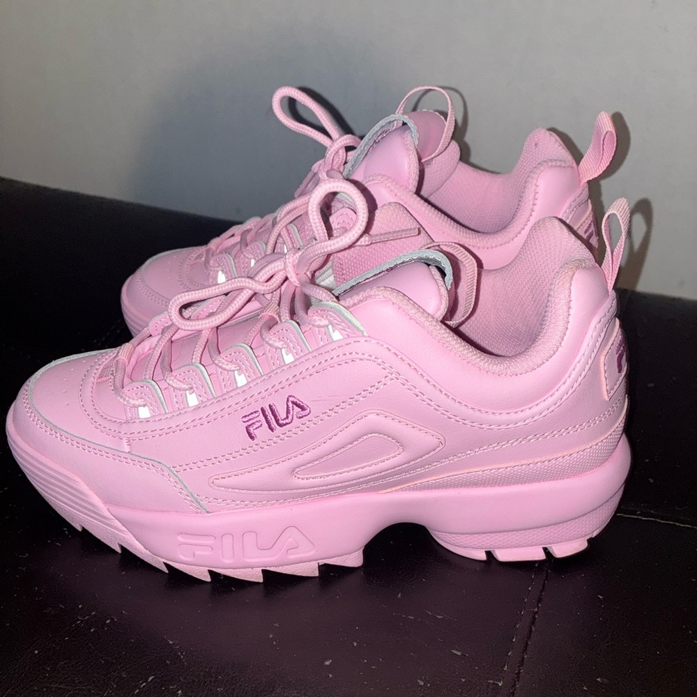 Women's Pink Fila’s - Picture 6 of 7